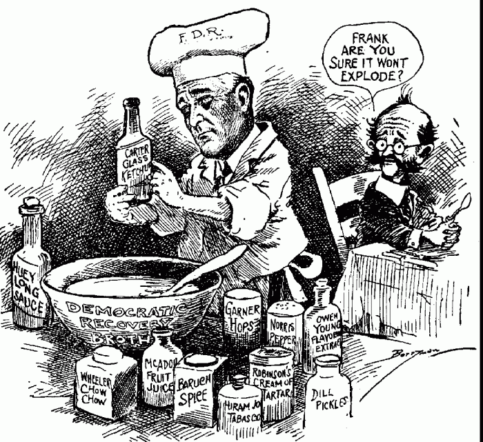 New deal remedies political cartoon