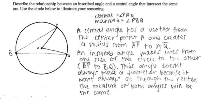 Angles inscribed worksheet